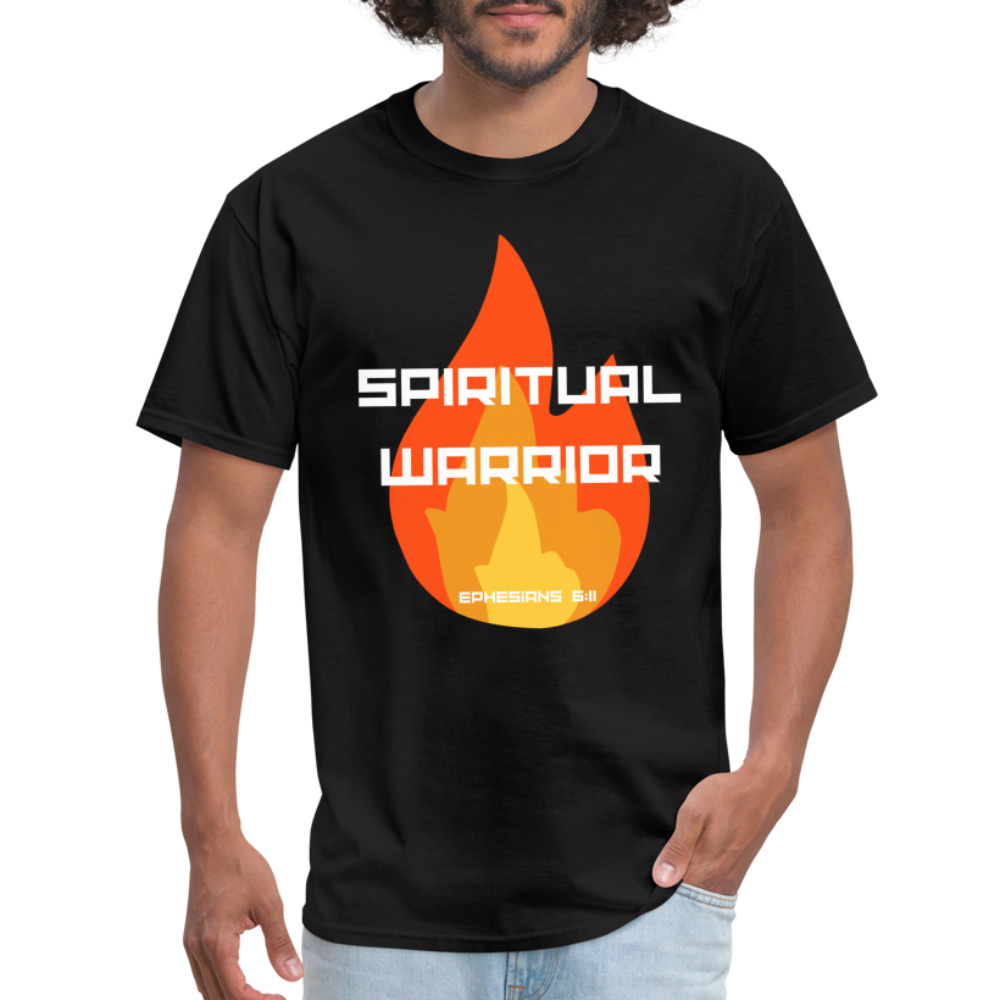 Spiritual Warrior - White Letters - black