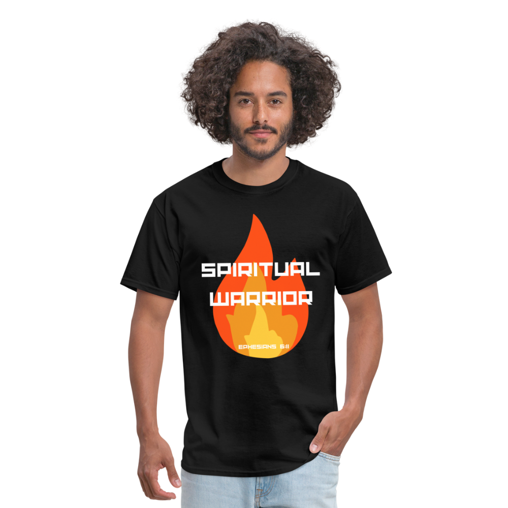 Spiritual Warrior - White Letters - black