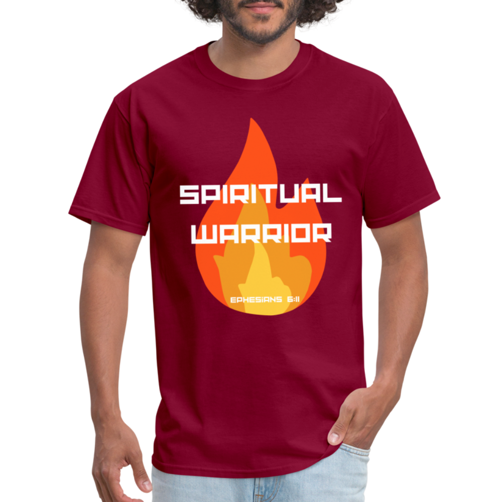 Spiritual Warrior - White Letters - burgundy