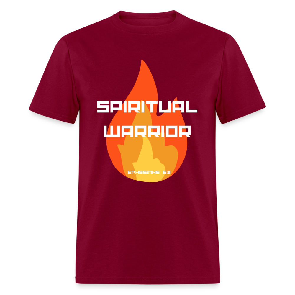 Spiritual Warrior - White Letters - burgundy