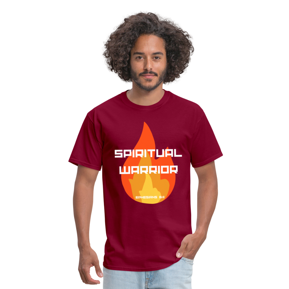 Spiritual Warrior - White Letters - burgundy