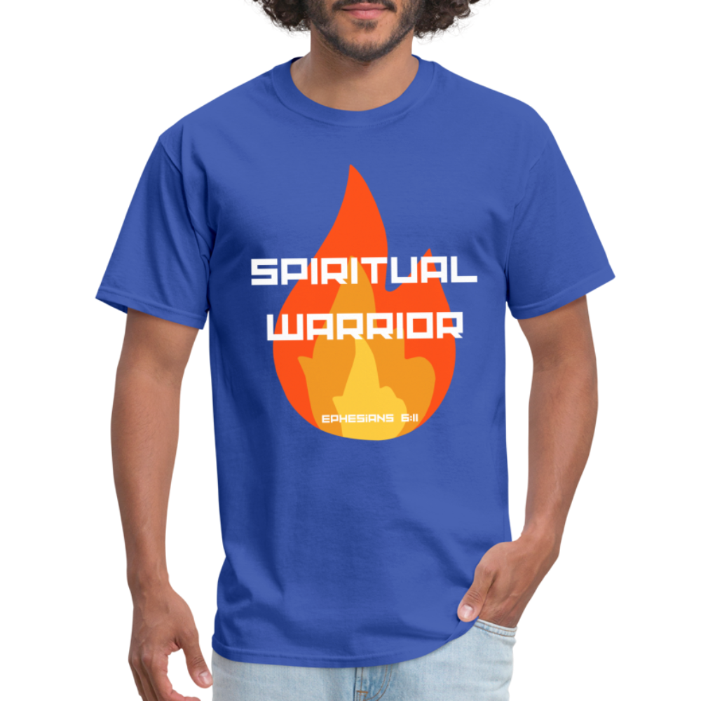 Spiritual Warrior - White Letters - royal blue