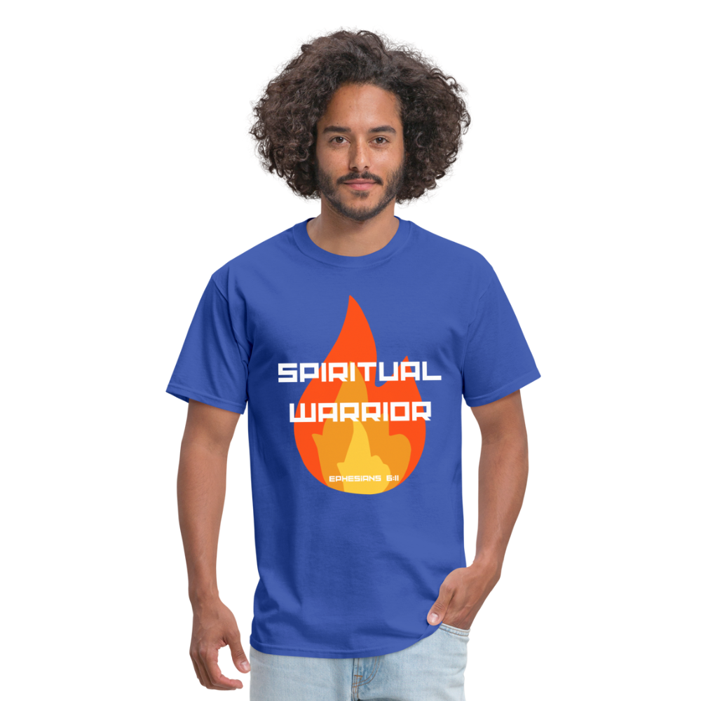 Spiritual Warrior - White Letters - royal blue