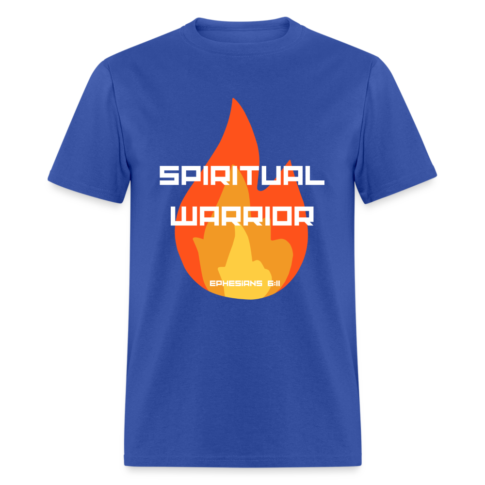 Spiritual Warrior - White Letters - royal blue