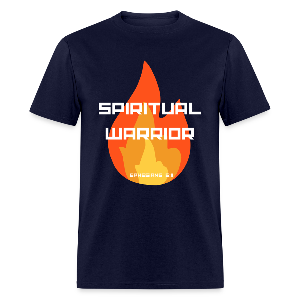 Spiritual Warrior - White Letters - navy