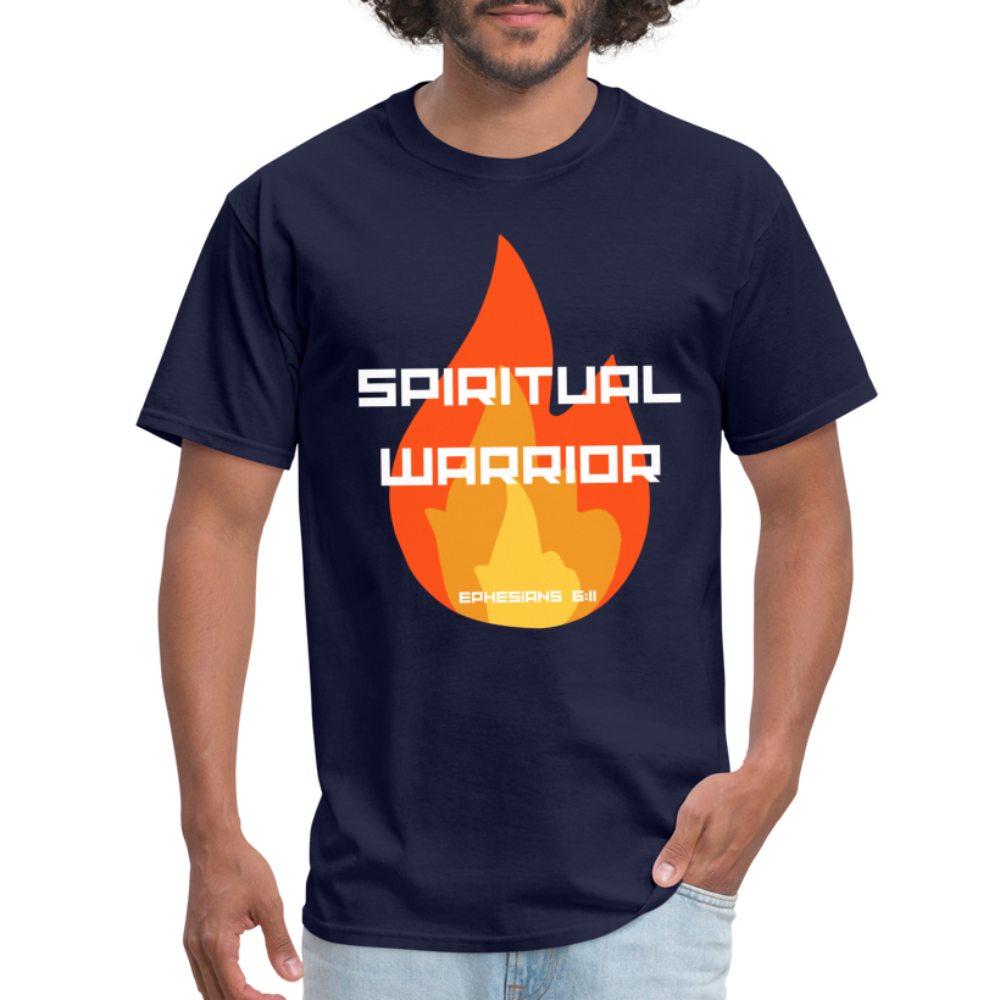 Spiritual Warrior - White Letters - navy