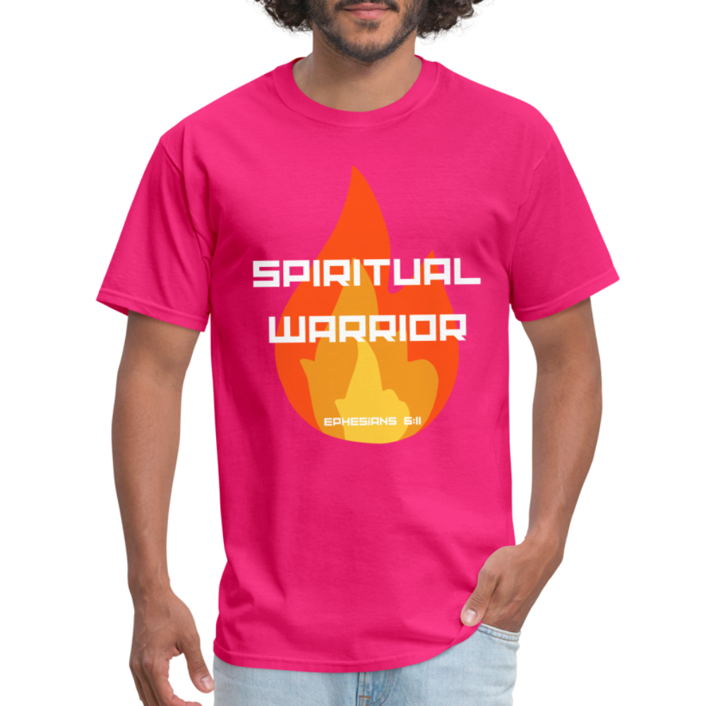 Spiritual Warrior - White Letters - fuchsia