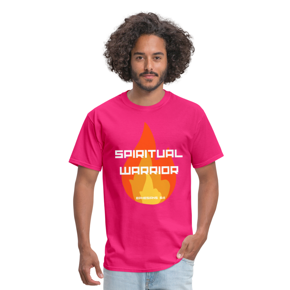 Spiritual Warrior - White Letters - fuchsia