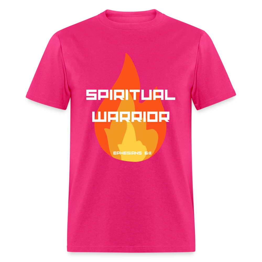 Spiritual Warrior - White Letters - fuchsia