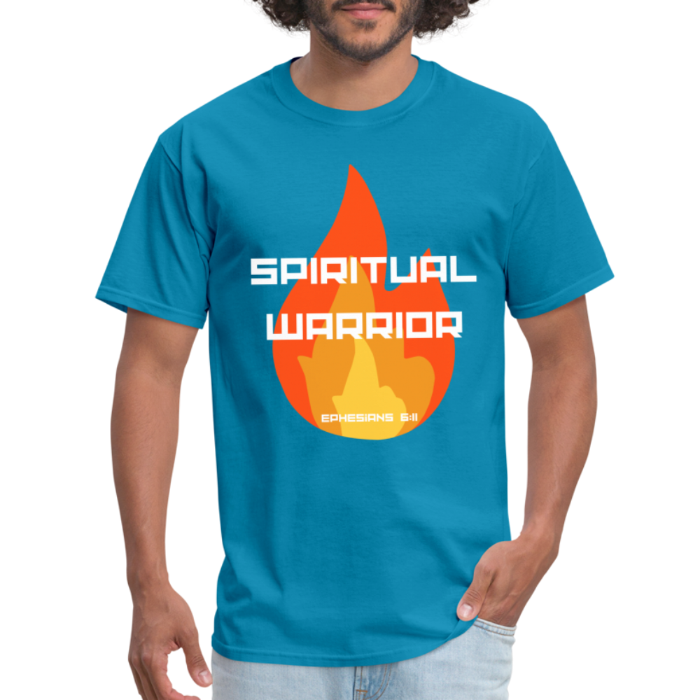 Spiritual Warrior - White Letters - turquoise