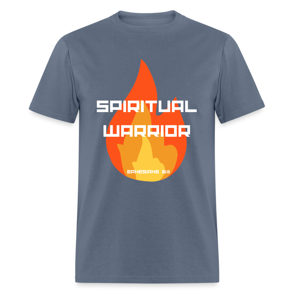 Spiritual Warrior - White Letters - denim