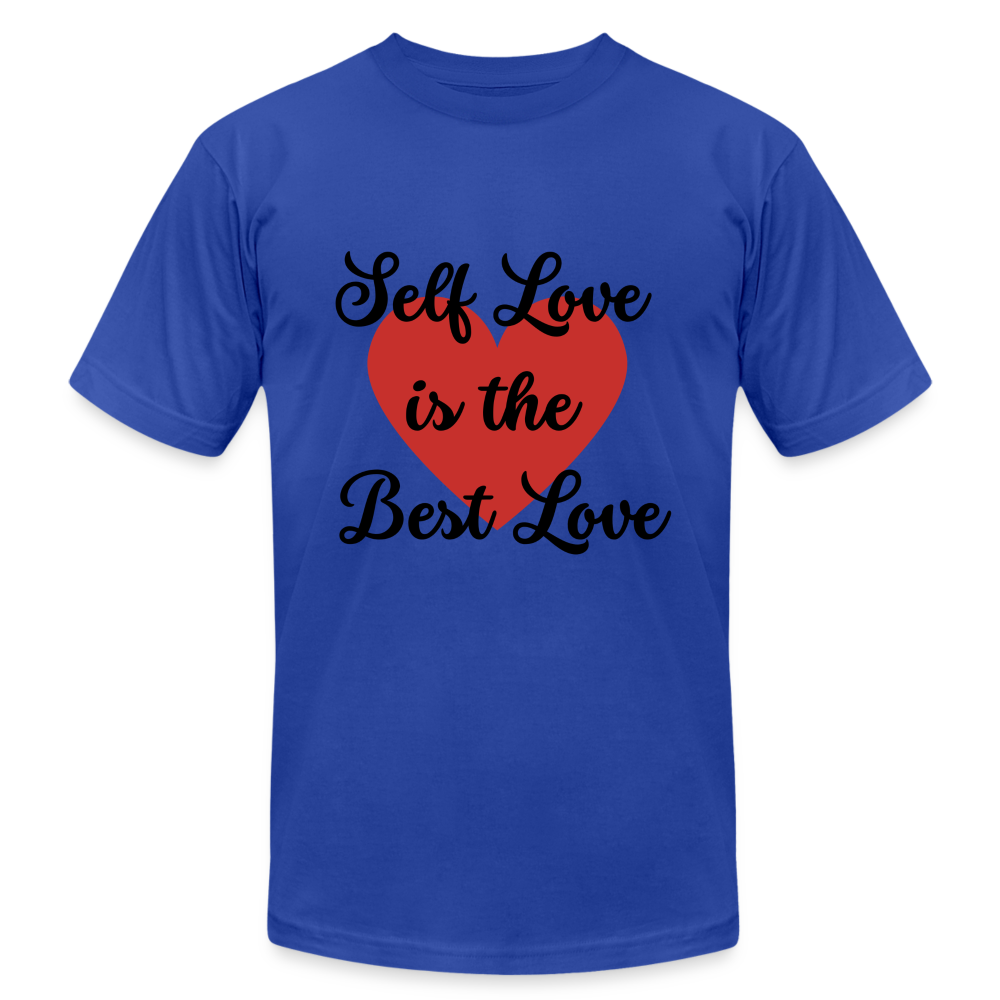 Self Love is the Best Love - Black Letters - royal blue