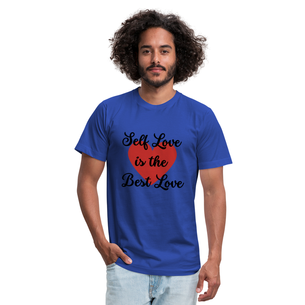 Self Love is the Best Love - Black Letters - royal blue