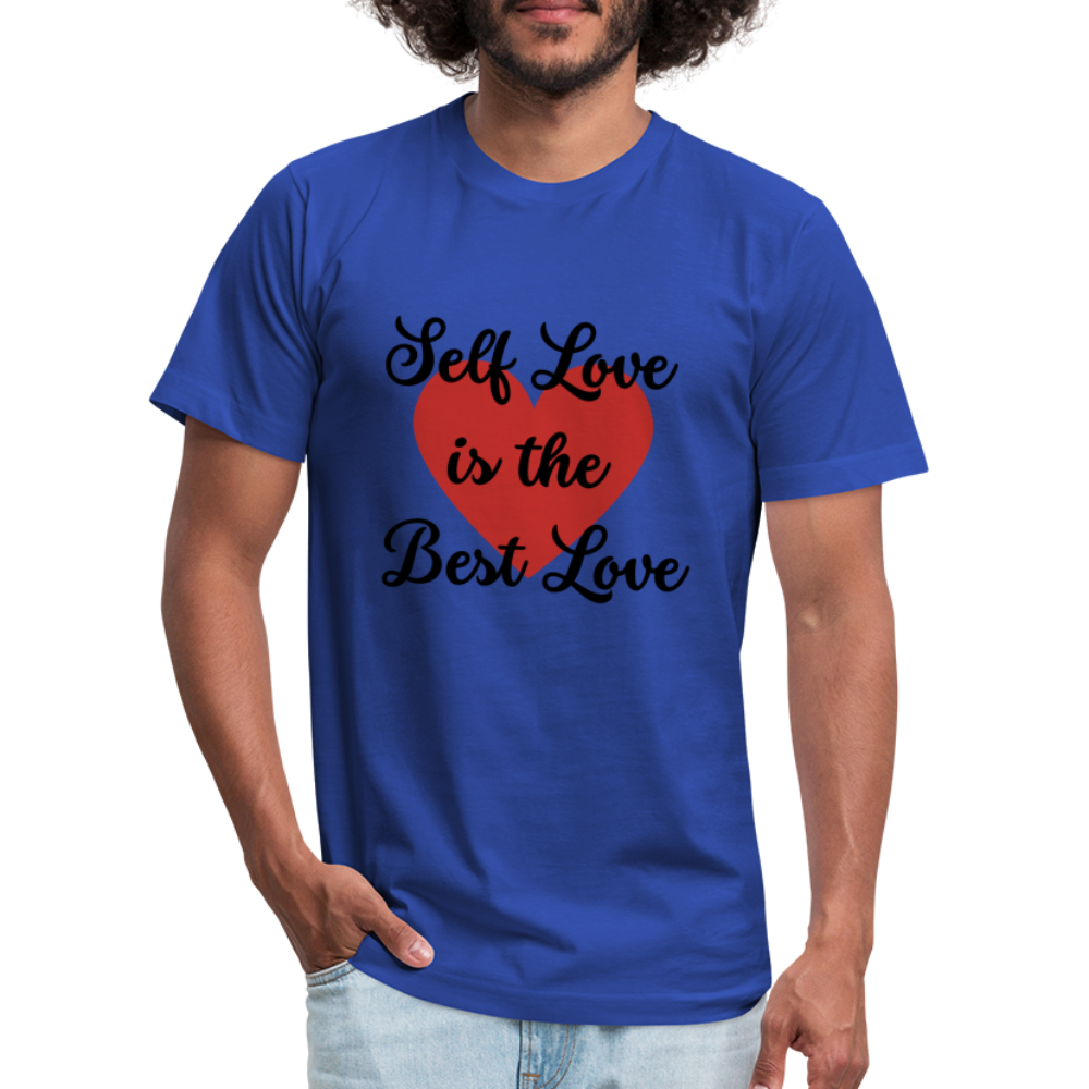 Self Love is the Best Love - Black Letters - royal blue