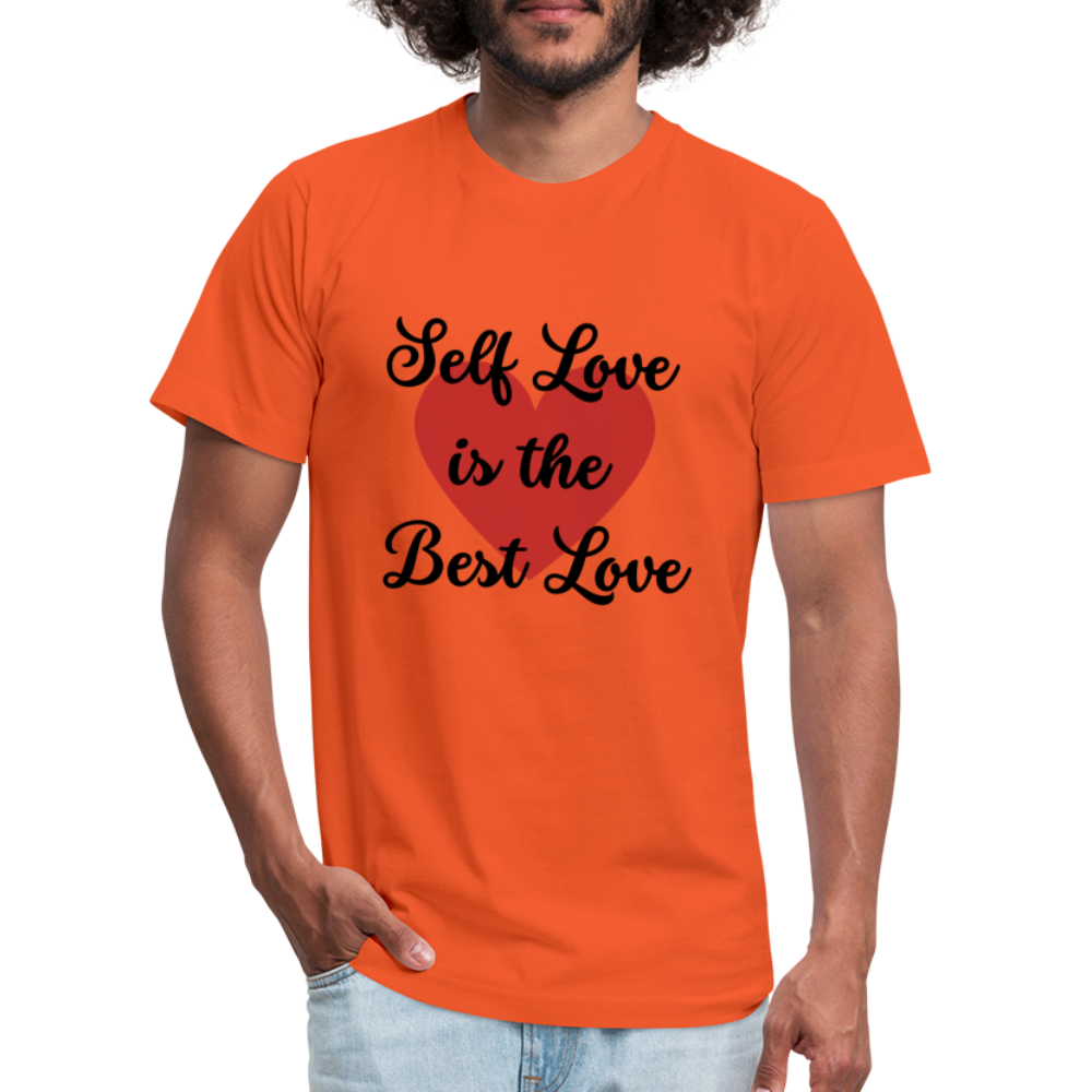 Self Love is the Best Love - Black Letters - orange