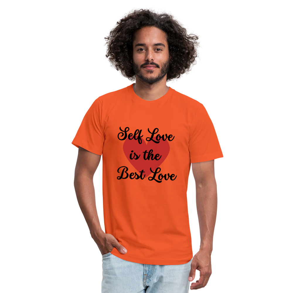 Self Love is the Best Love - Black Letters - orange