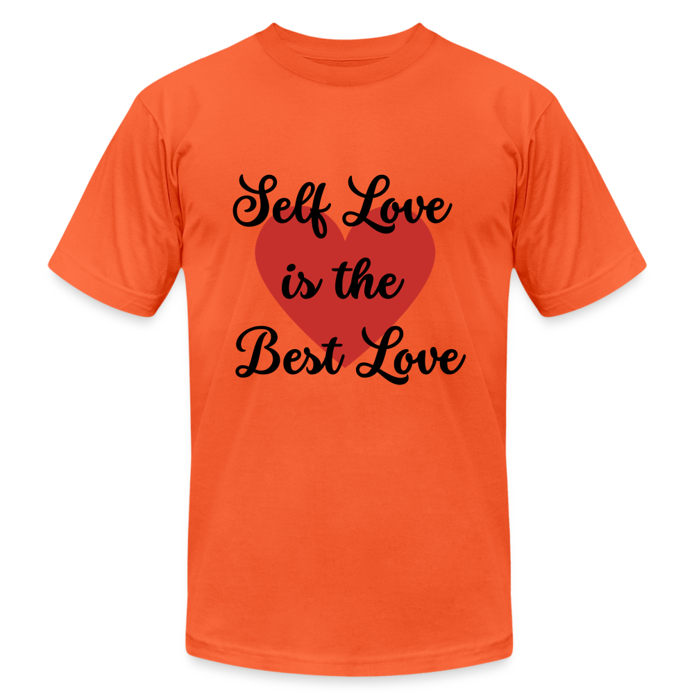 Self Love is the Best Love - Black Letters - orange