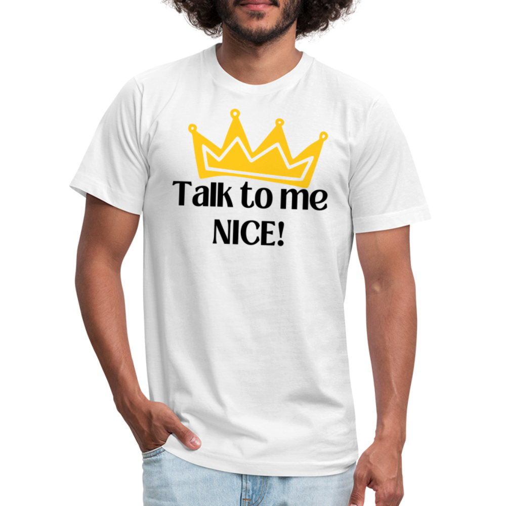 Talk to me NICE! - Black Letters - white