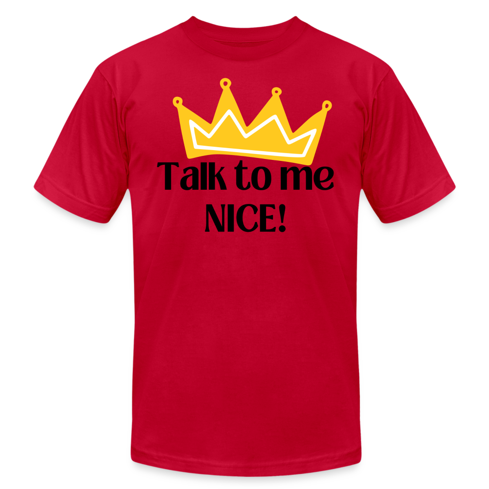 Talk to me NICE! - Black Letters - red