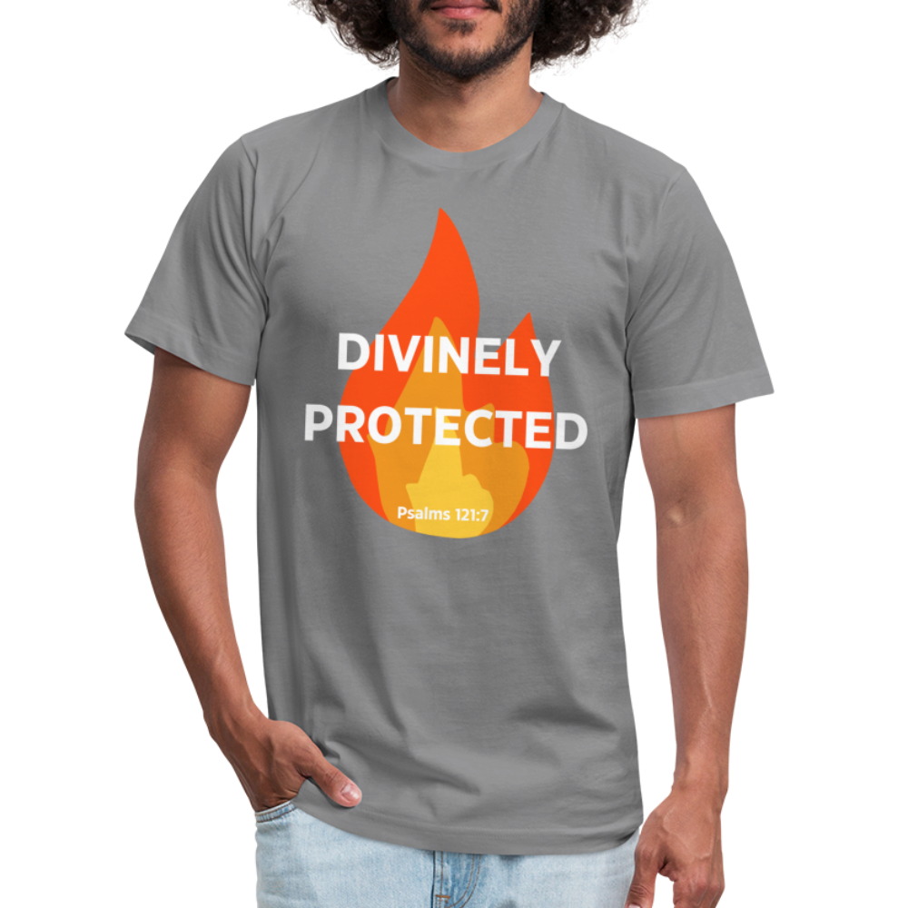 Divinely Protected - White Letters - slate