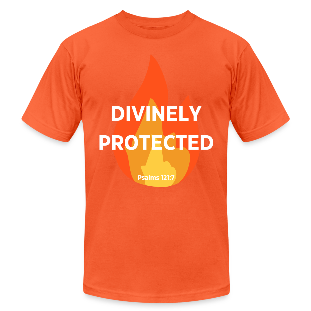 Divinely Protected - White Letters - orange