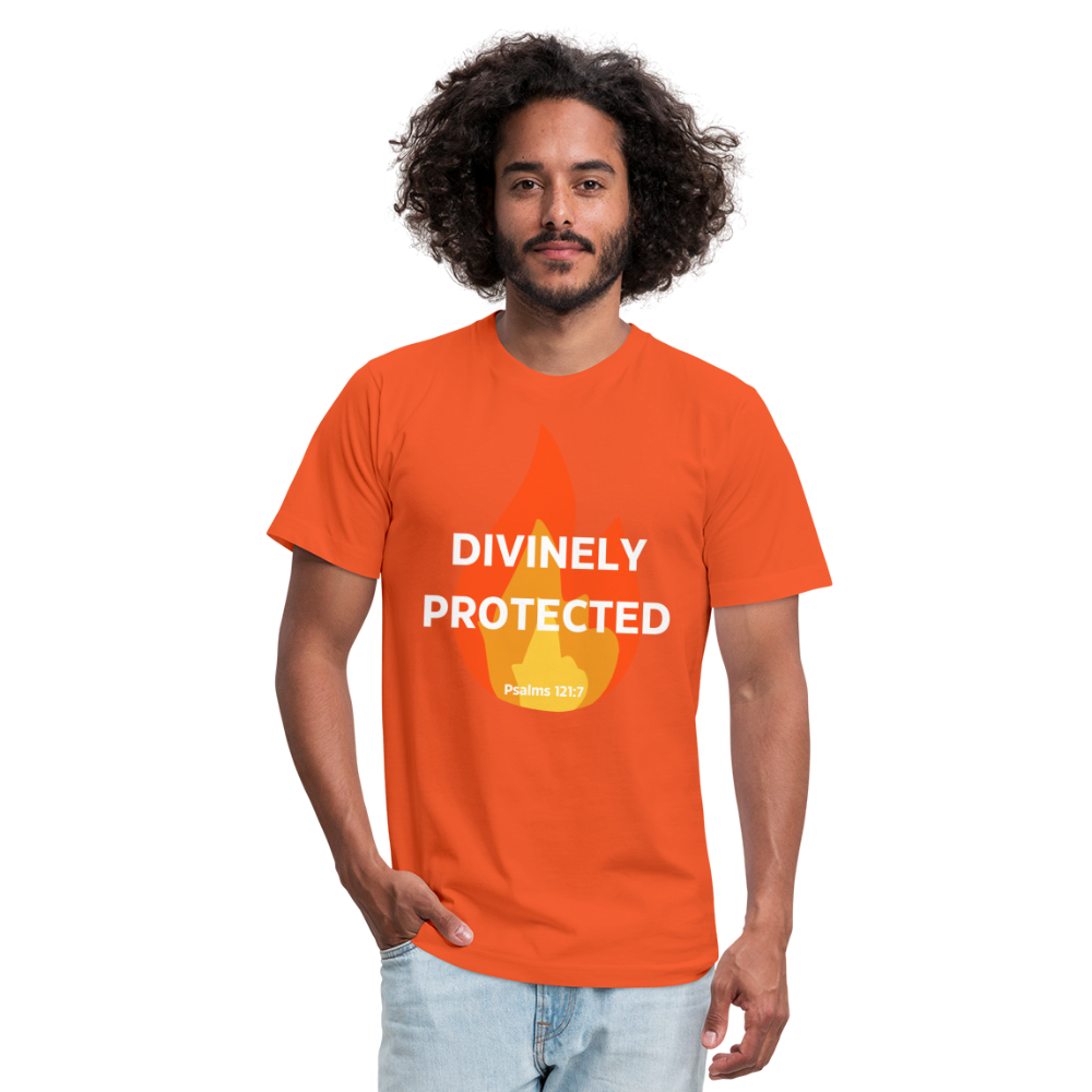 Divinely Protected - White Letters - orange