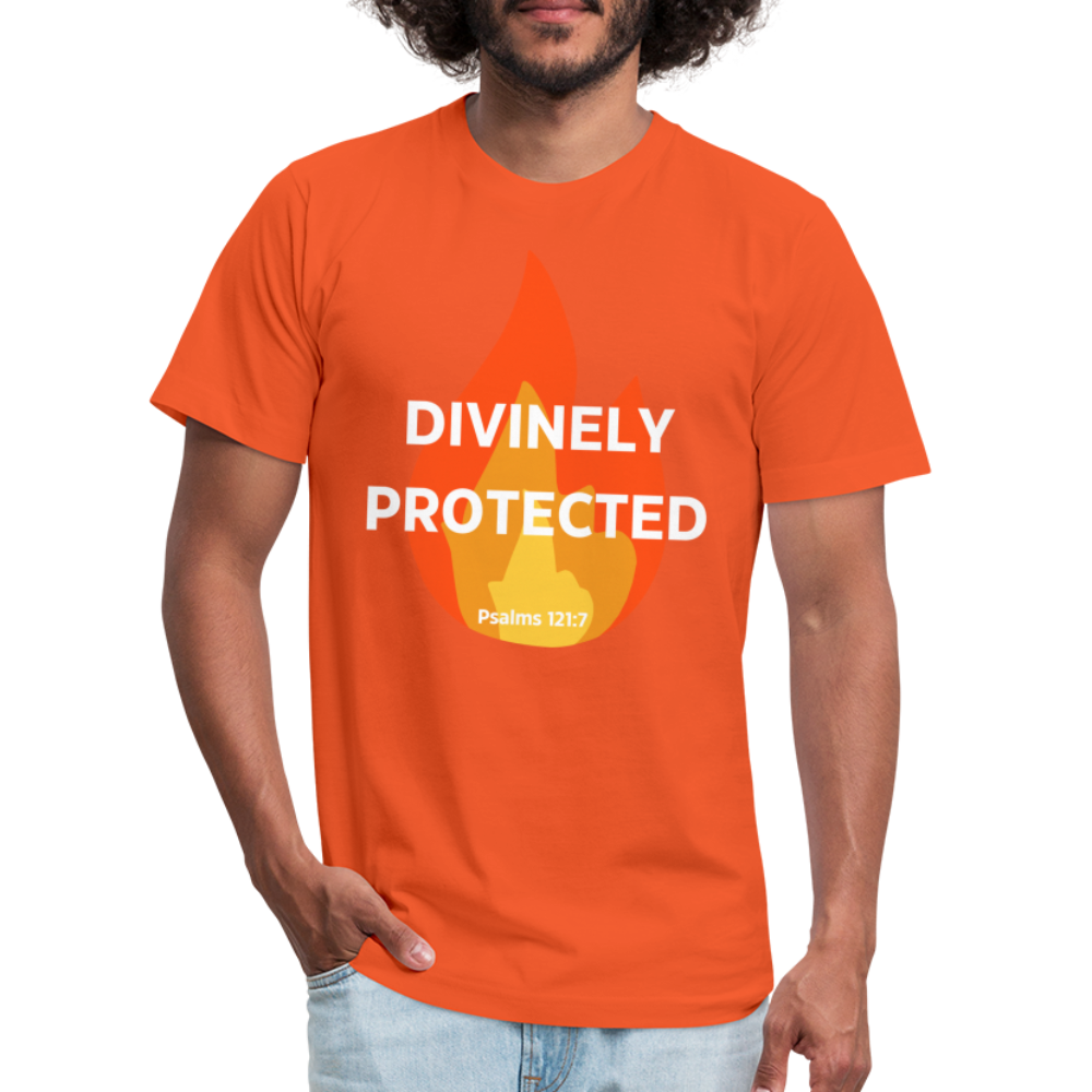 Divinely Protected - White Letters - orange