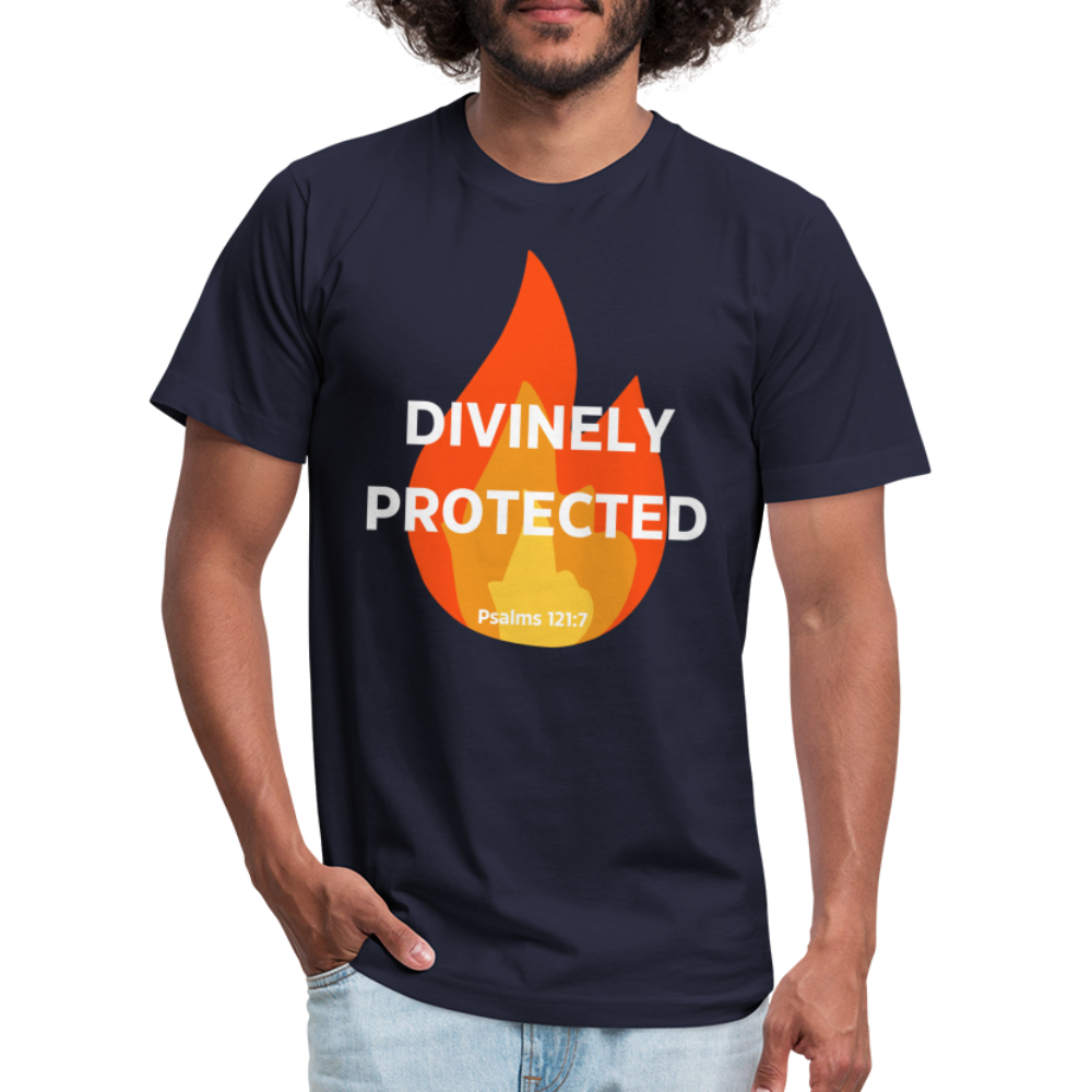 Divinely Protected - White Letters - navy