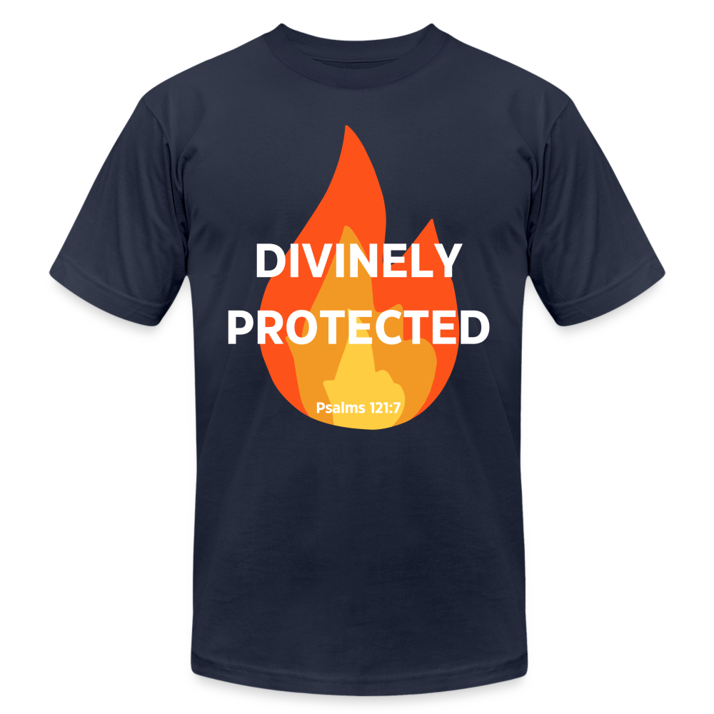 Divinely Protected - White Letters - navy