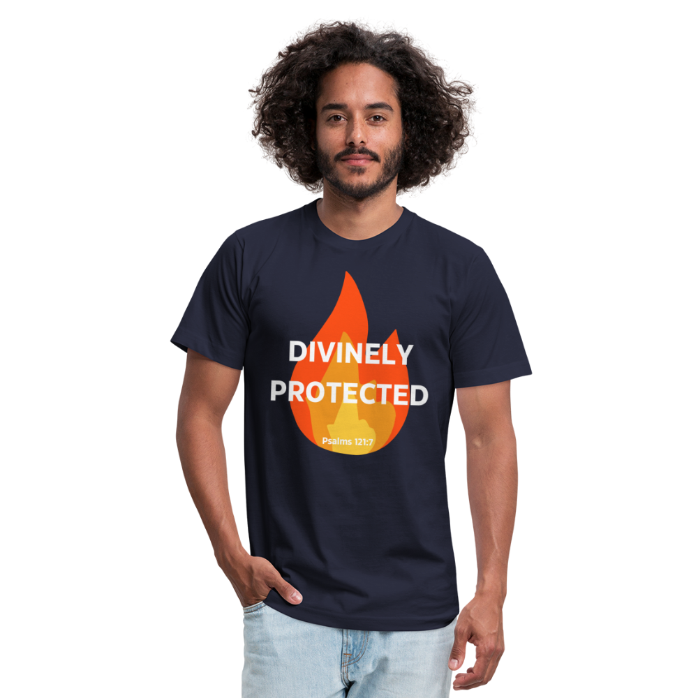 Divinely Protected - White Letters - navy