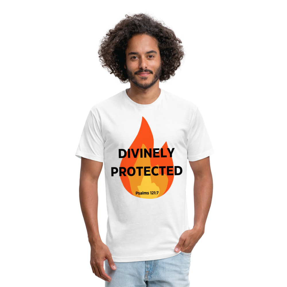 Divinely Protected - Black Letters - white