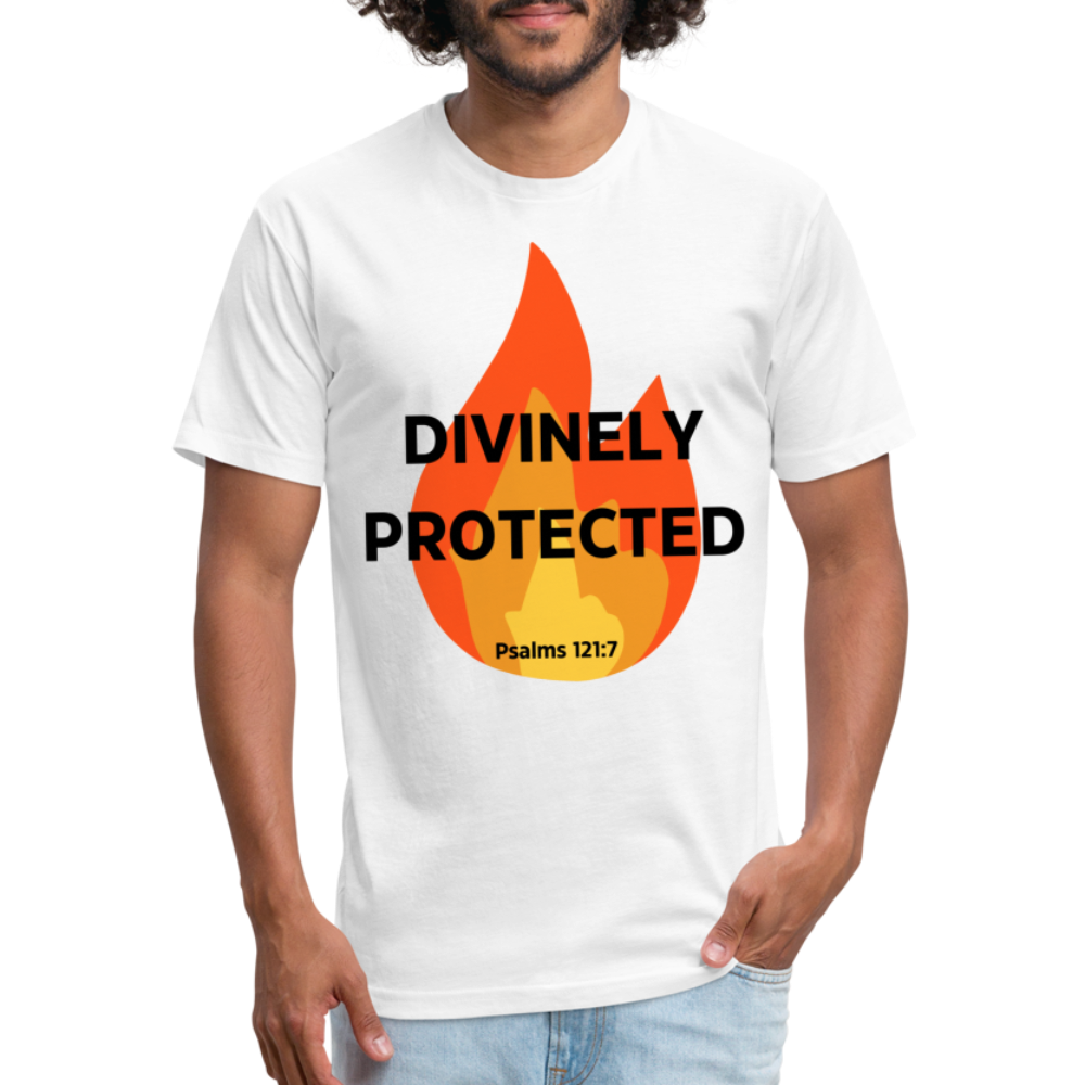 Divinely Protected - Black Letters - white