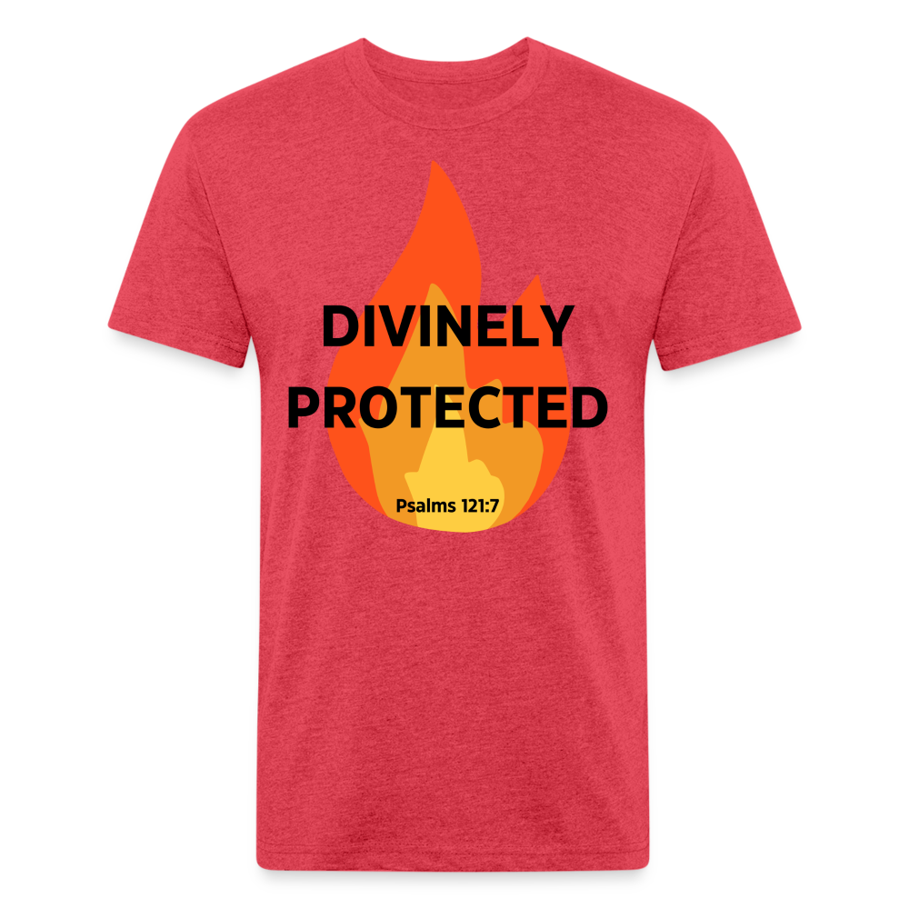 Divinely Protected - Black Letters - heather red