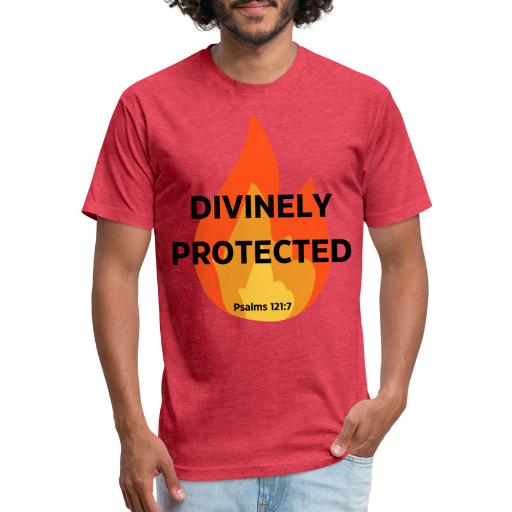 Divinely Protected - Black Letters - heather red