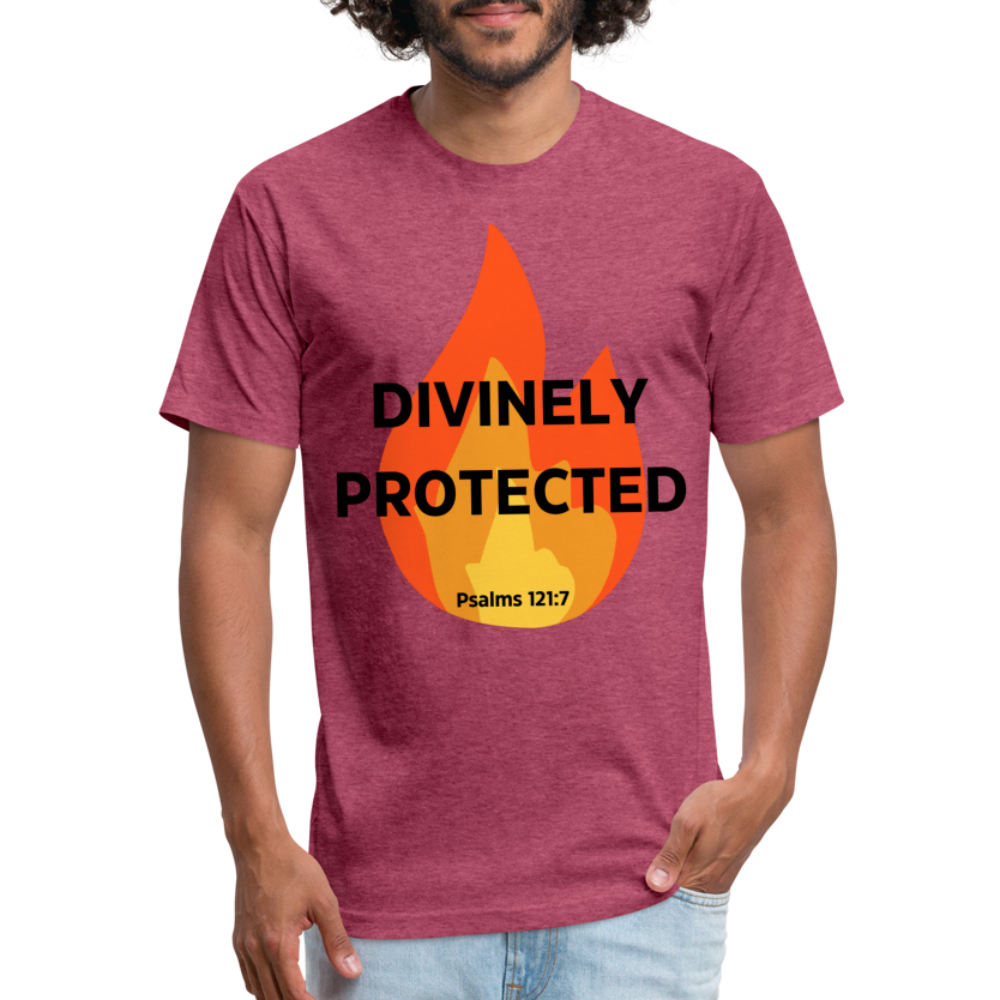 Divinely Protected - Black Letters - heather burgundy