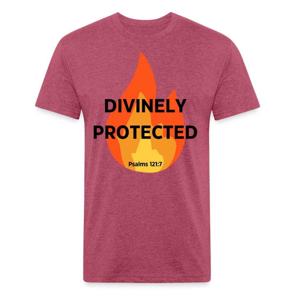 Divinely Protected - Black Letters - heather burgundy