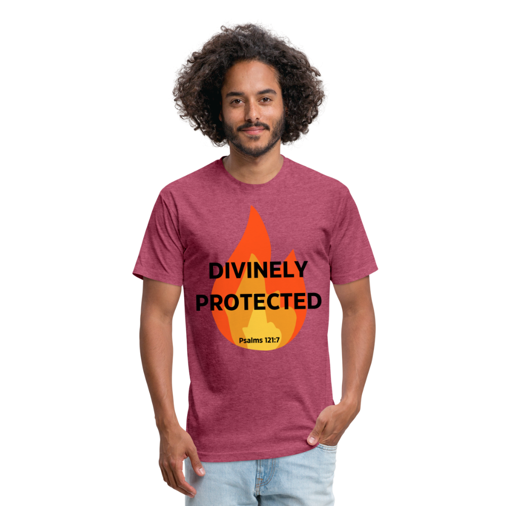 Divinely Protected - Black Letters - heather burgundy