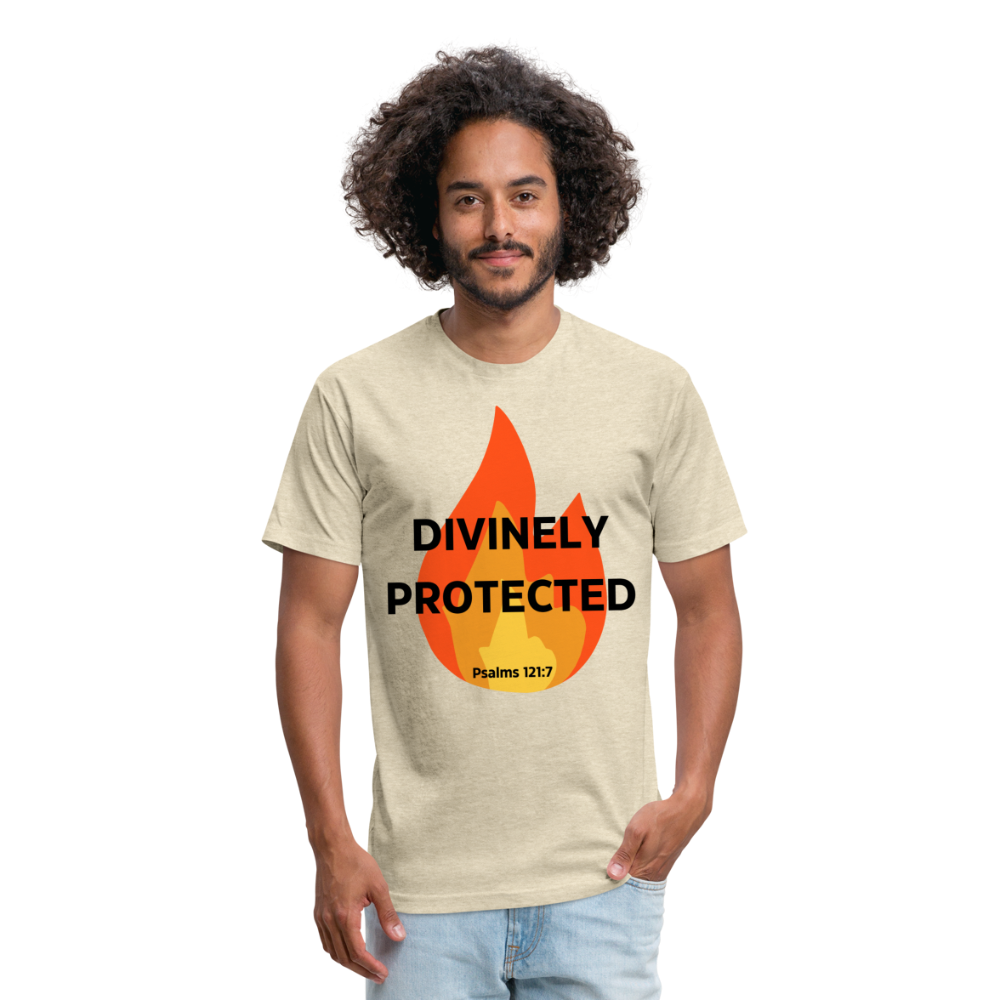 Divinely Protected - Black Letters - heather cream